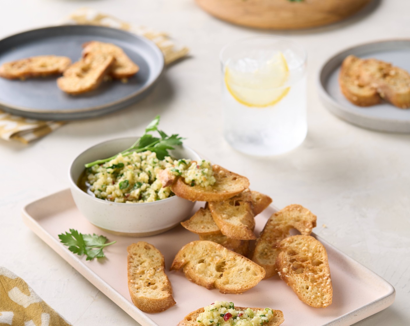 Crostini with Parm Dip