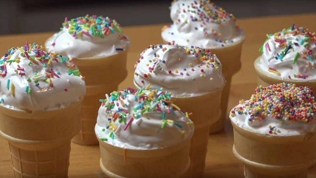 Marshmallow Ice Cream Cones Recipe SideChef