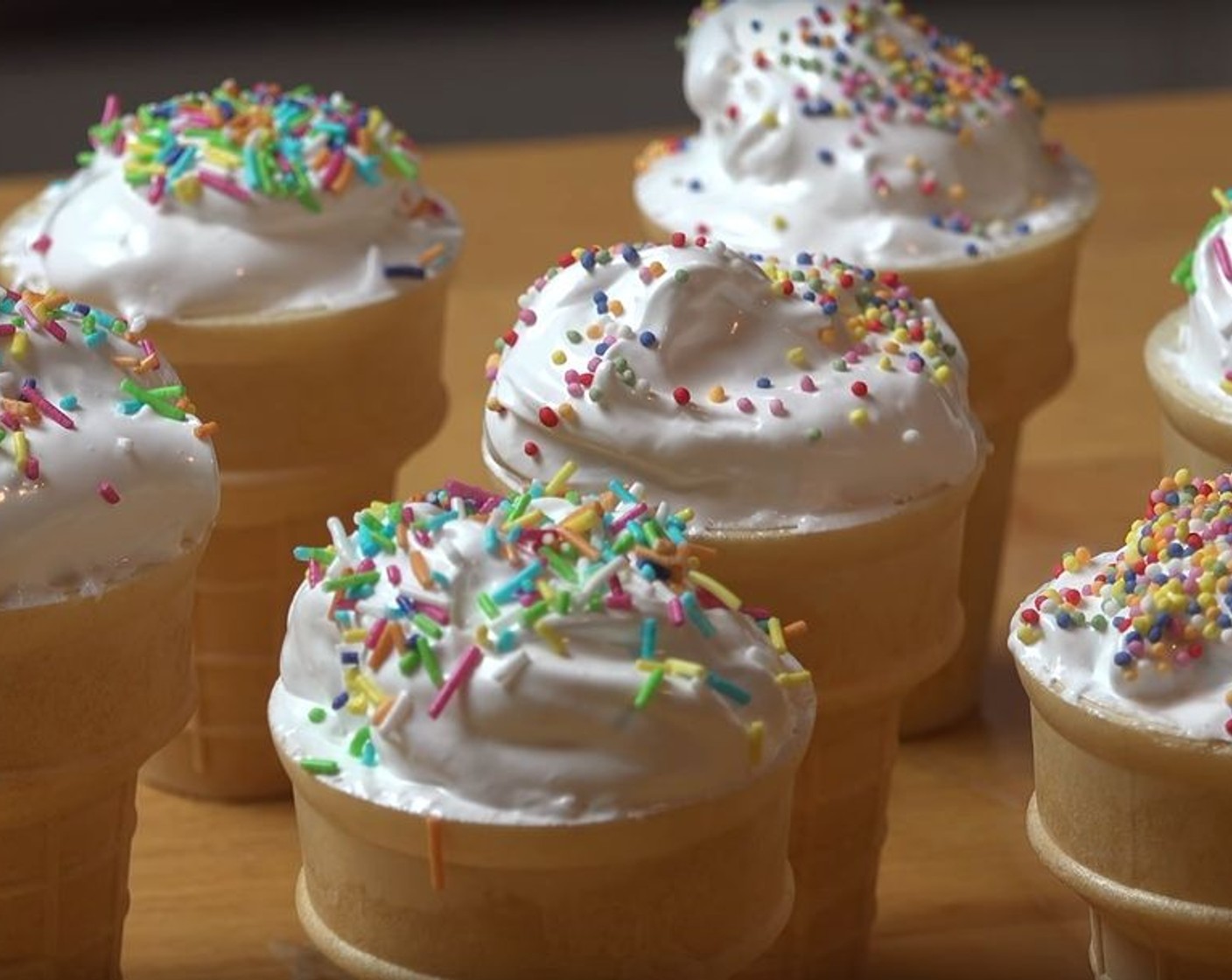 Marshmallow Ice Cream Cones