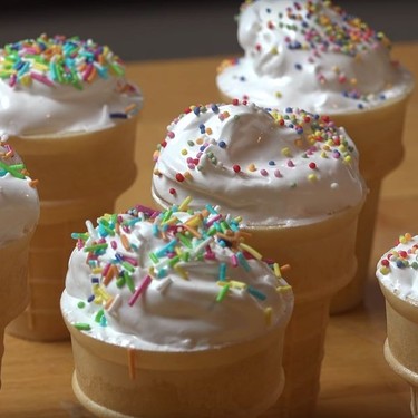 Marshmallow Ice Cream Cones Recipe | SideChef