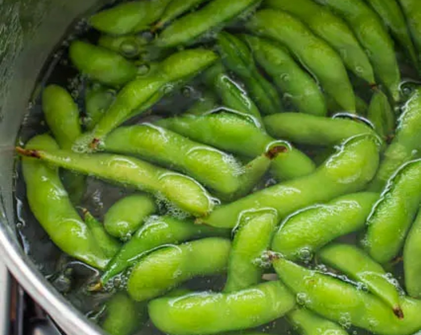 step 2 As soon as the water has reached a rolling boil, add Edamame (2 1/4 cups) to the pot, and boil for 4 minutes.