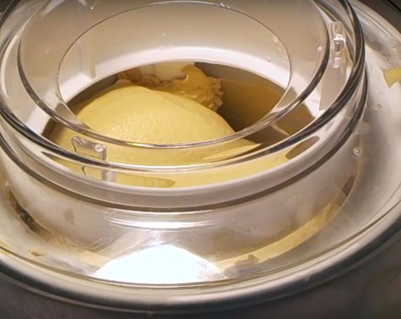 step 3 When the mixture has thickened, pour it into a bowl. Cover it and put it into the fridge to chill. Pour the chilled mixture into an ice cream maker. Let it go for about 20 minutes. For the last three to four minutes of the cycle, add Maraschino Cherry (3/4 cup).