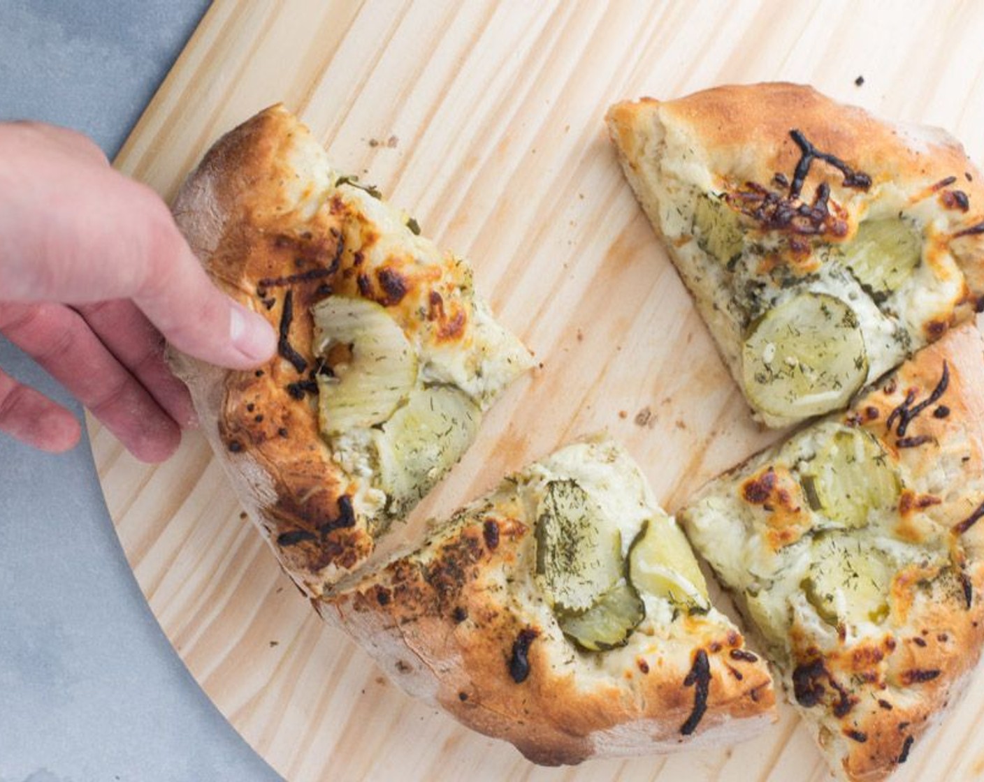 Dill Pickle Khachapuri (Cheese Bread)