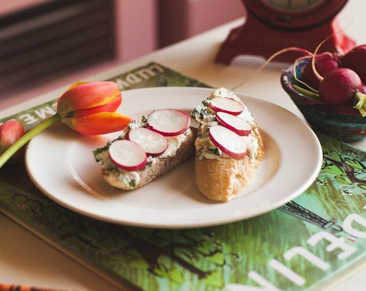 French Radish and Butter Toastet