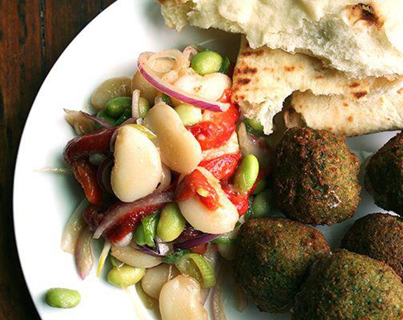 Homemade Falafel with Lima Bean Salad