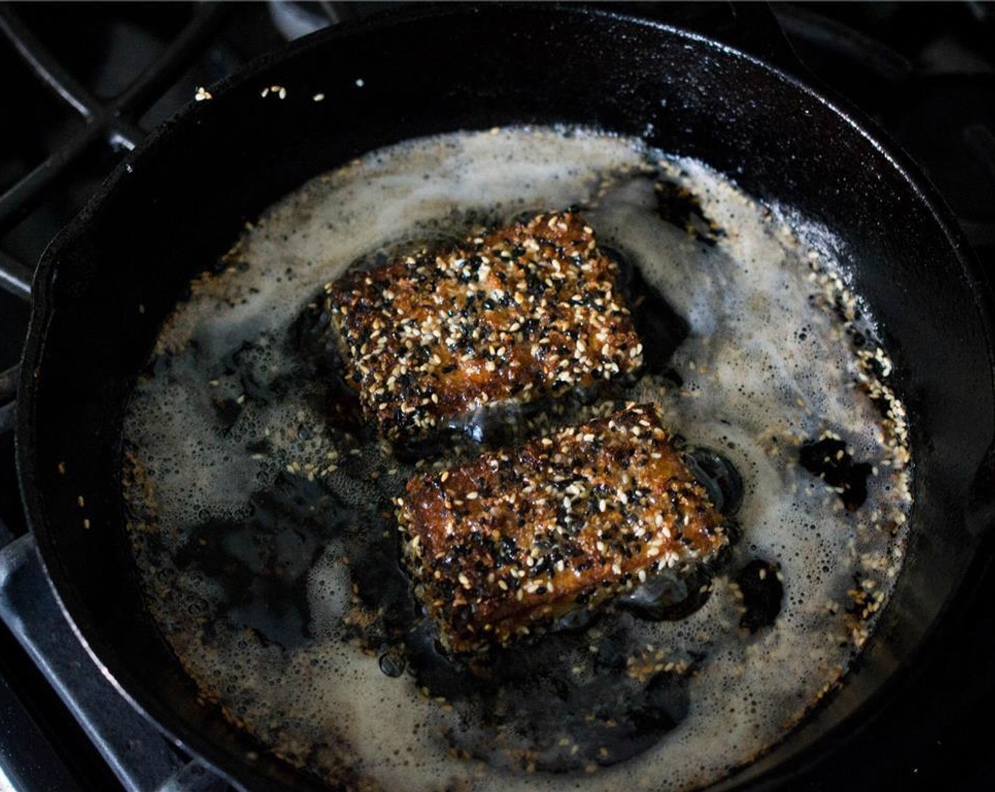 step 10 Gently turn the tofu slices and cook the other side for another 2-3 minutes, or until golden-brown.