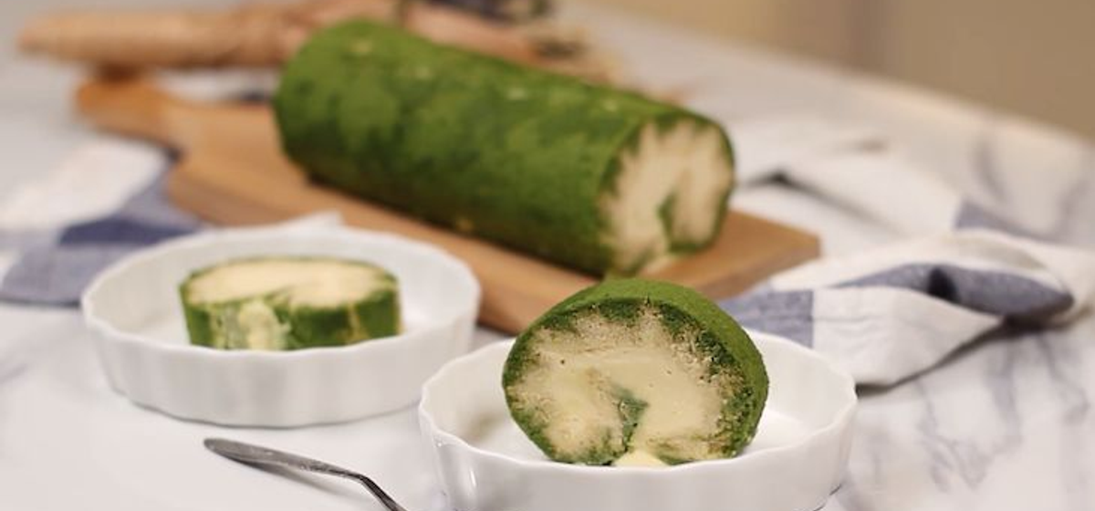 Matcha Hurricane Swiss Roll Recipe | SideChef