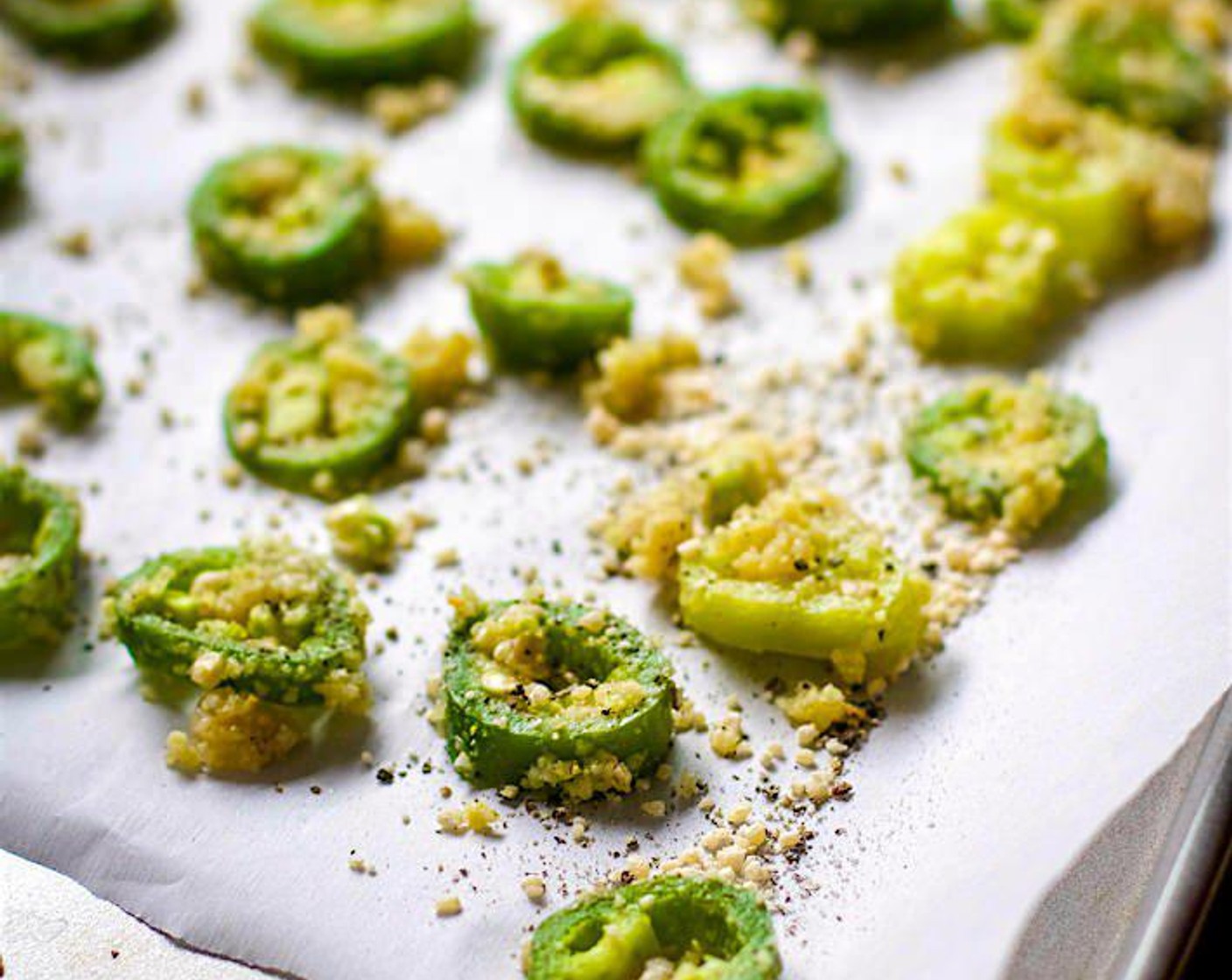 step 4 Bake for 10 to 15 minutes or until jalapeno slices are crispier. This is why it's important to cut them thin. If you cut thicker they will take long to bake.