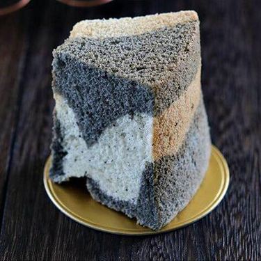 Black Sesame Marble Chiffon Cake Recipe | SideChef