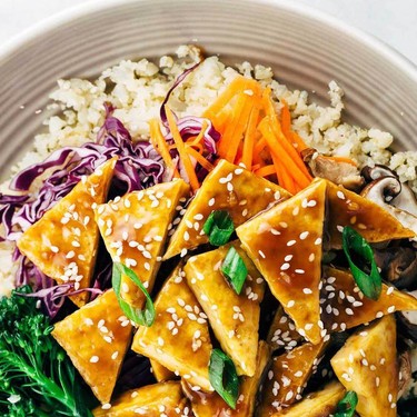 Teriyaki Tofu Bowl with Cauliflower Rice Recipe | SideChef