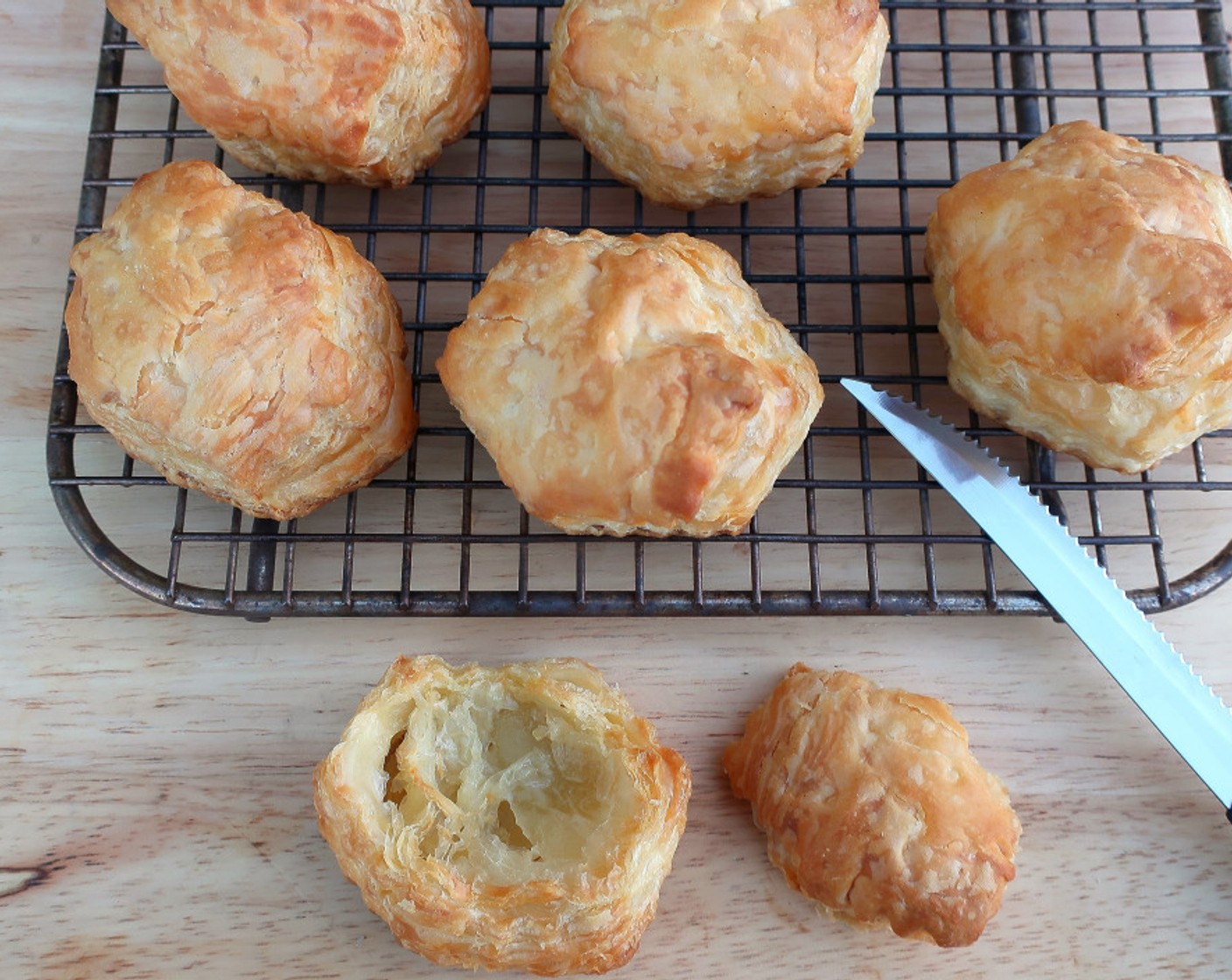 step 9 Remove the top of the pastry shells and fill the cavities with the chicken salpicon.