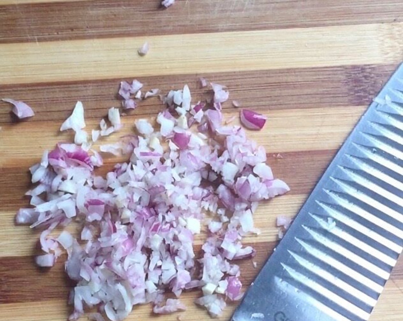 step 24 Peel and chop Shallot (1 Tbsp).