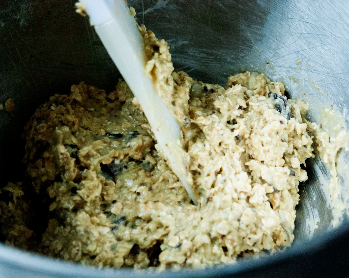 step 5 Add the Chocolate Chunks (1/2 cup) and stir them into the batter.