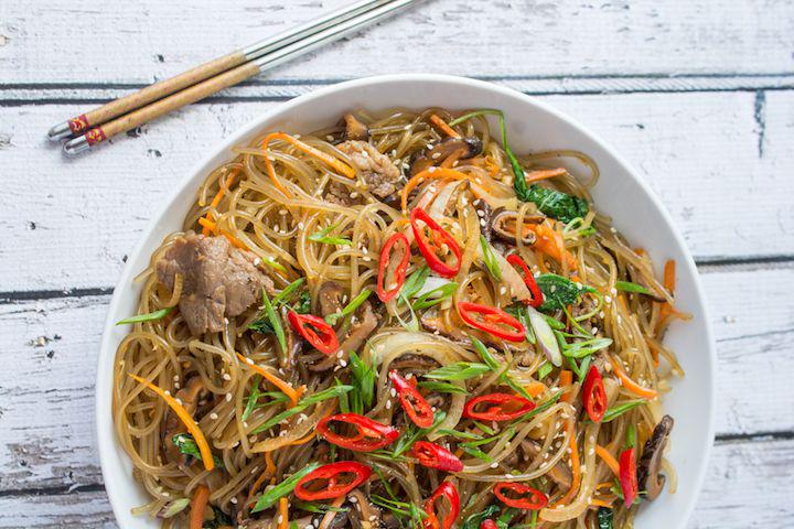 Japchae (Korean Stir-Fried Glass Noodles) Recipe | SideChef