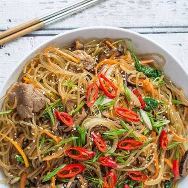 Japchae (Korean Stir-Fried Glass Noodles) Recipe | SideChef