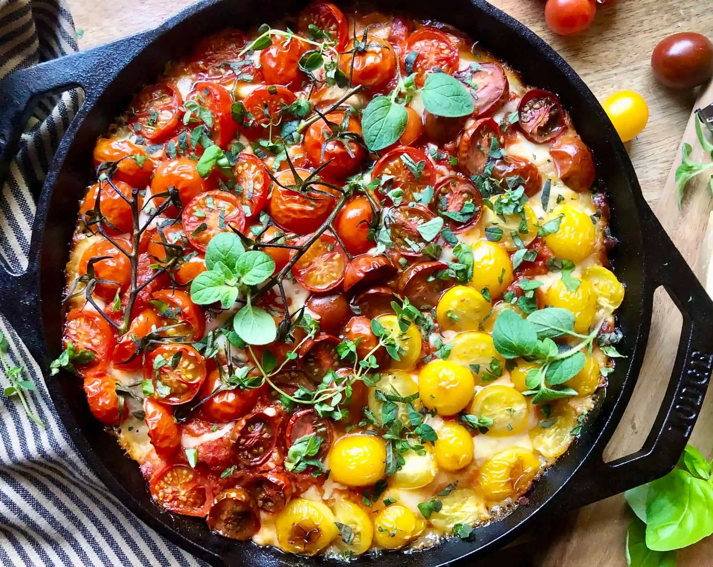 Loaded with Tomatoes Cast Iron Pizza Recipe | SideChef