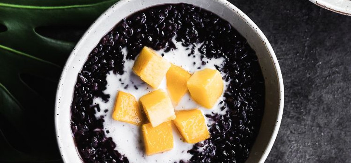 Black Rice with Mango and Coconut Cream Recipe | SideChef