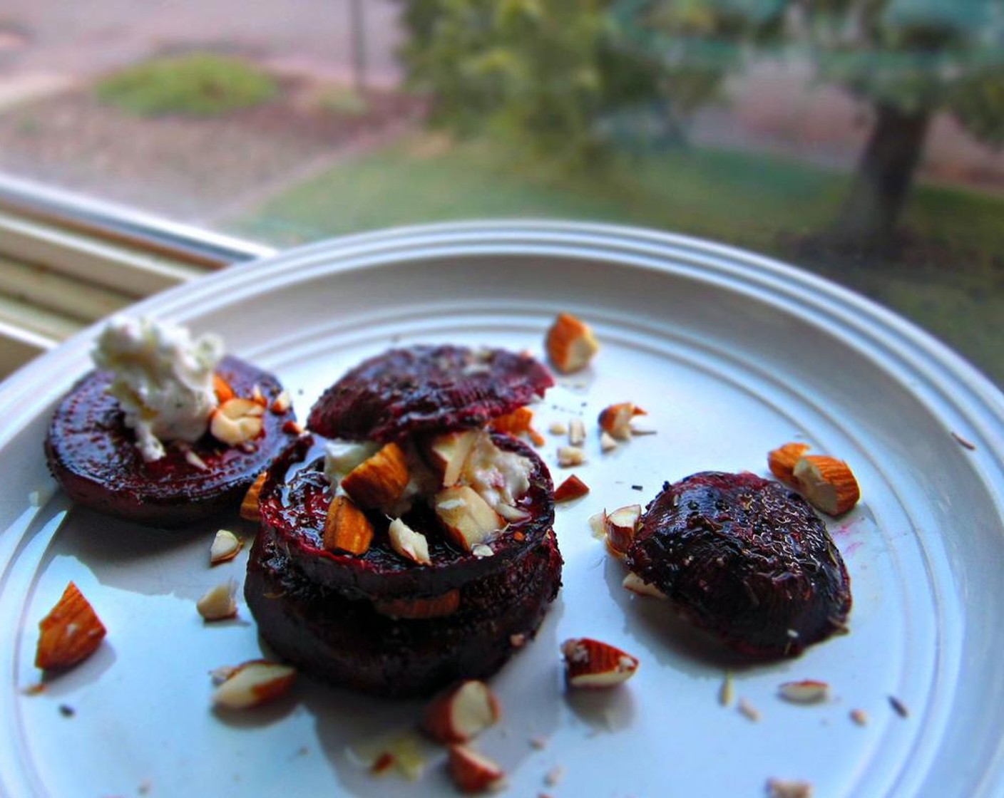 Roasted Beets with Herbed Goat Cheese