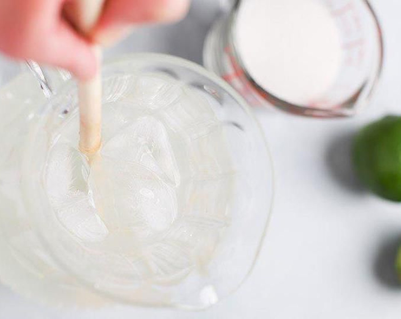 step 1 Combine Water (4 cups) and Granulated Sugar (3/4 cup) in a large pitcher. Stir until sugar is completely dissolved.