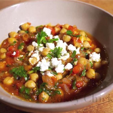 Chickpeas with Sweet Roasted Peppers Recipe | SideChef