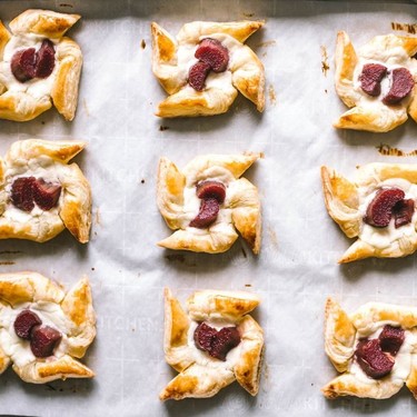 Strawberry Rhubarb Ricotta Cheese Danish Pinwheels Recipe | SideChef