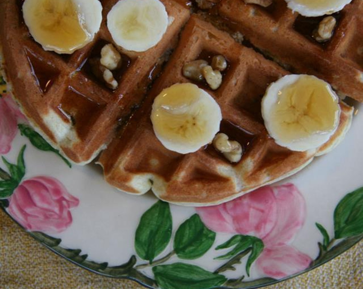 Banana and Walnut Waffles