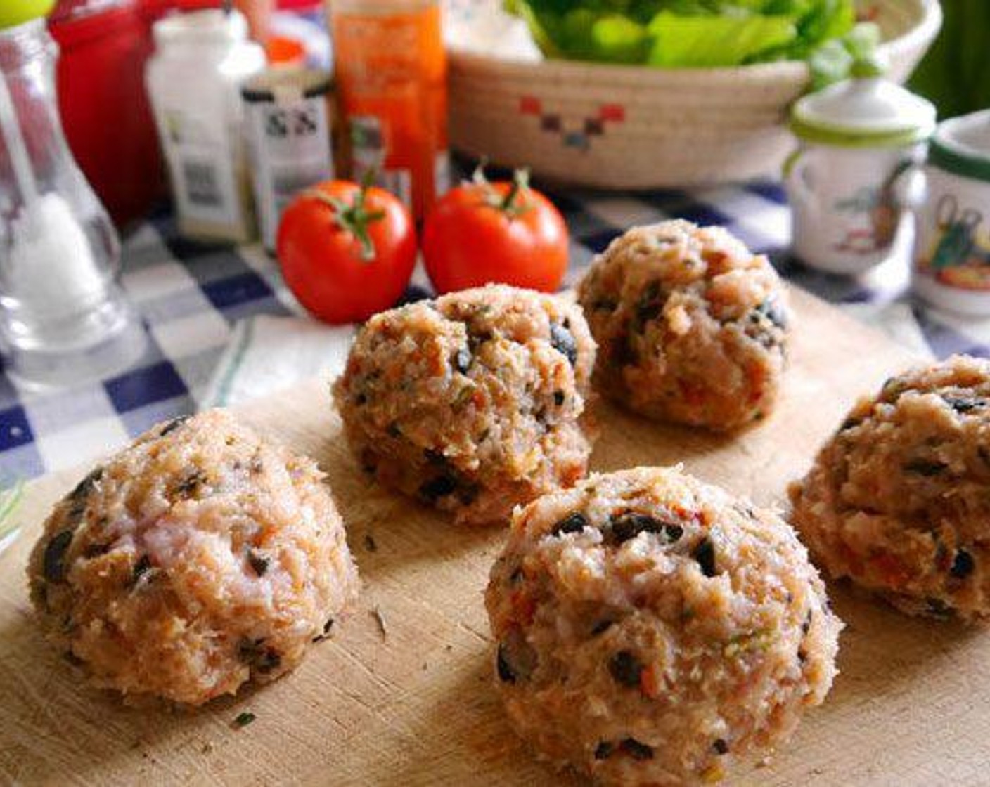 step 3 Divide the meat in equal parts and form balls.