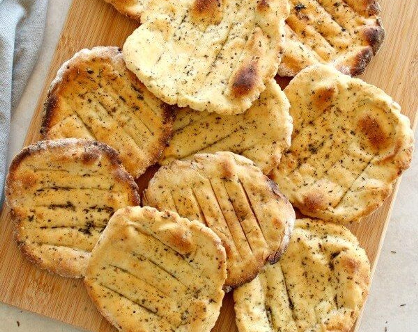 Easy Crunchy Mustard Herb Flatbreads