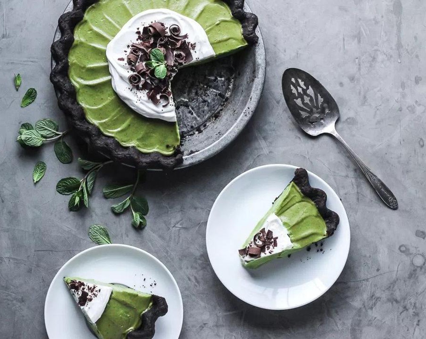 Matcha Mint Grasshopper Pie