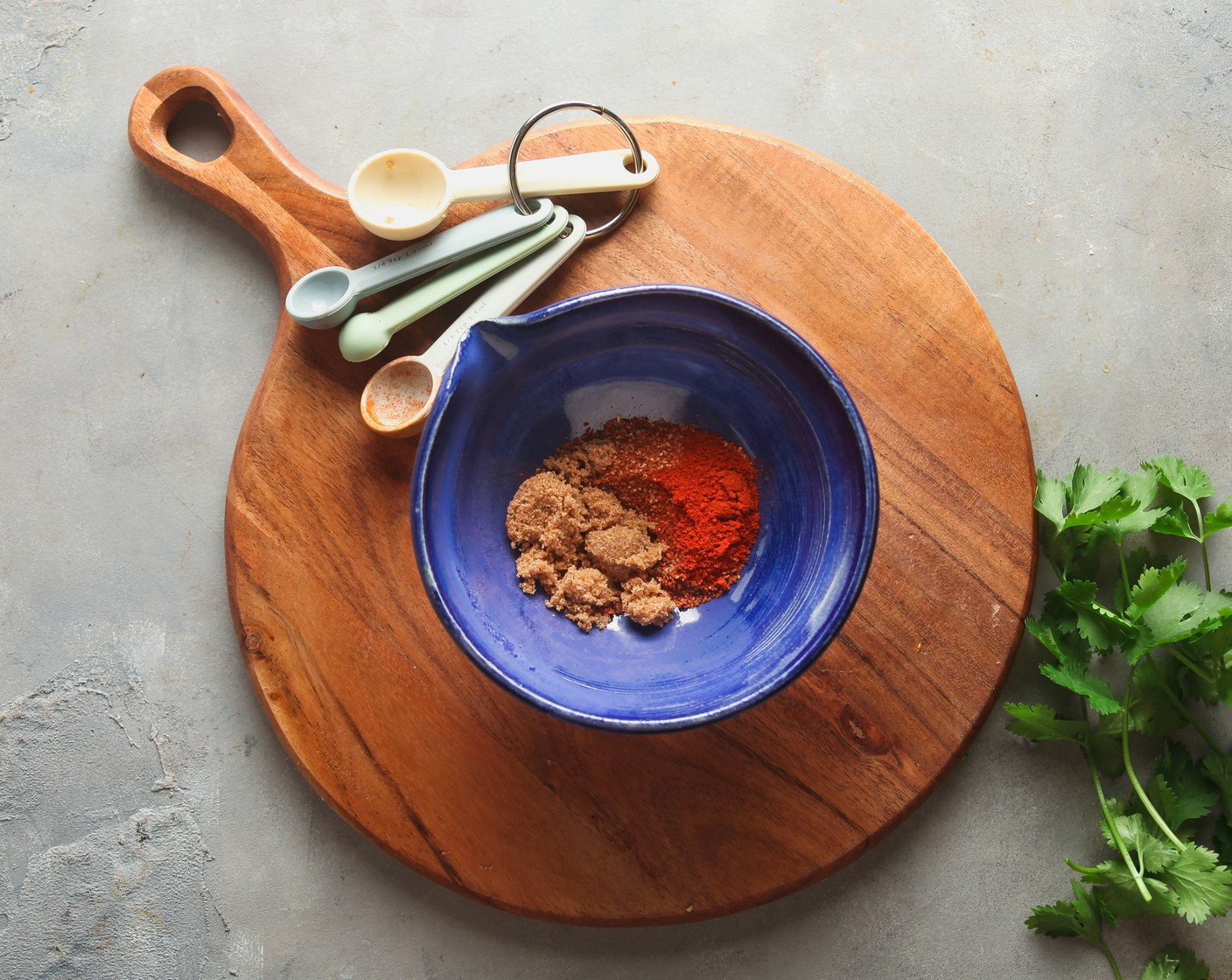 step 2 In a small bowl, make the spice rub by mixing together the Chili Powder (1 Tbsp), Brown Sugar (1 tsp), Smoked Paprika (1/2 tsp), Salt (1/2 tsp), and Ground Black Pepper (1/4 tsp).