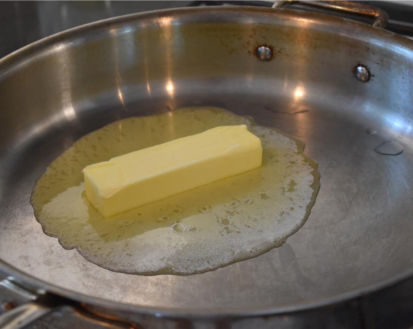 step 5 Heat a skillet over medium low heat. Melt the Unsalted Butter (1/2 cup) and whisk while it begins to foam.