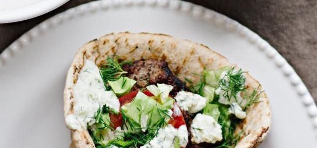 Gyro Burger with Tzatziki and Tirokafteri Recipe | SideChef