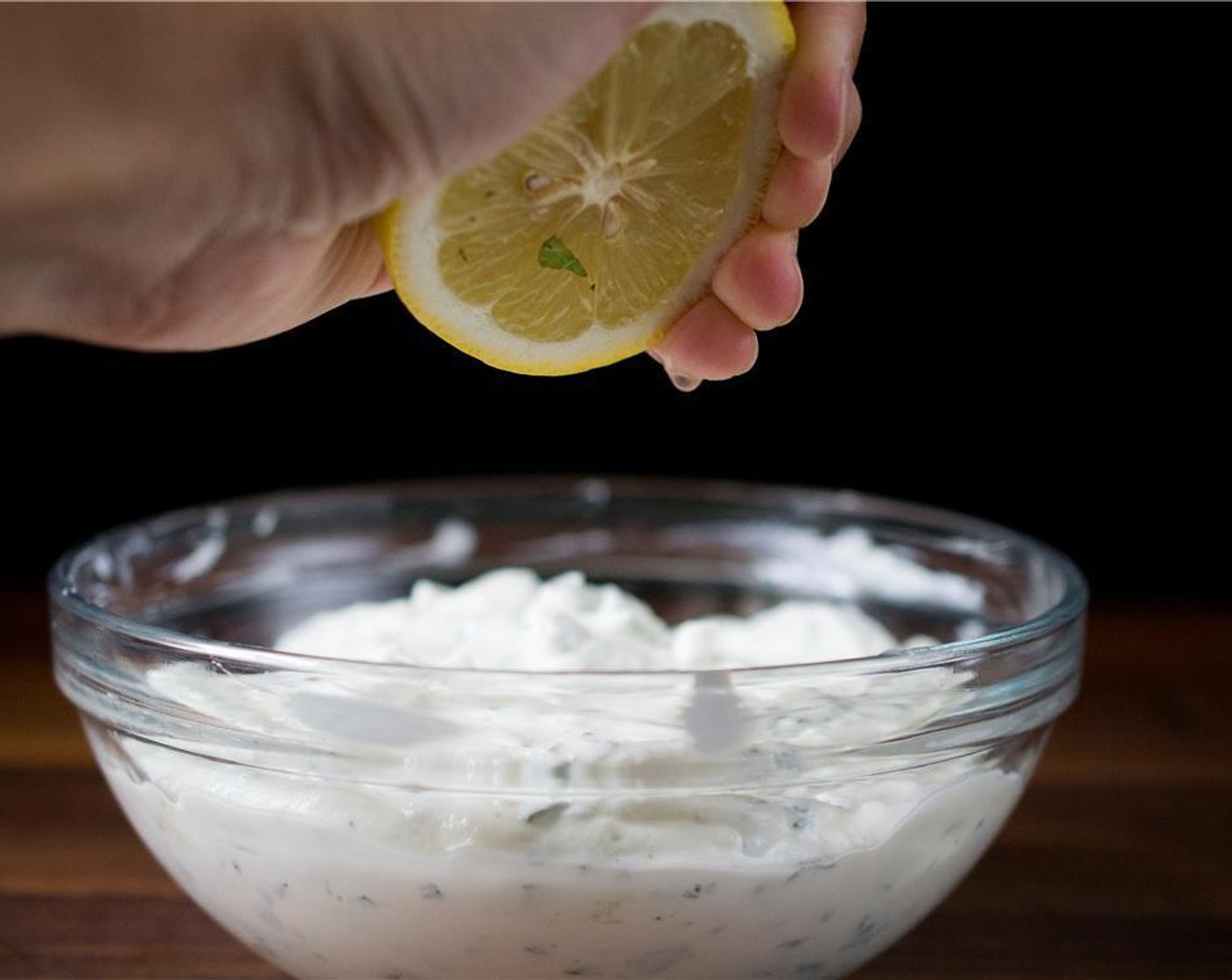 step 5 Juice the Lemon (1/2) over and into the yogurt.