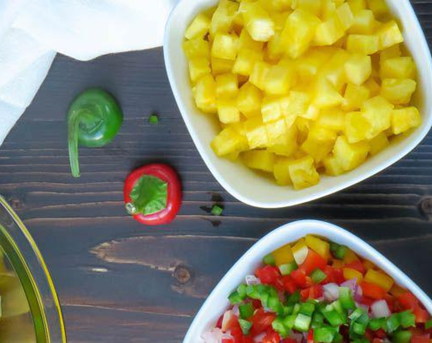 step 2 Cut the Pineapple (1/2 cup) into 1/4-inch dices.