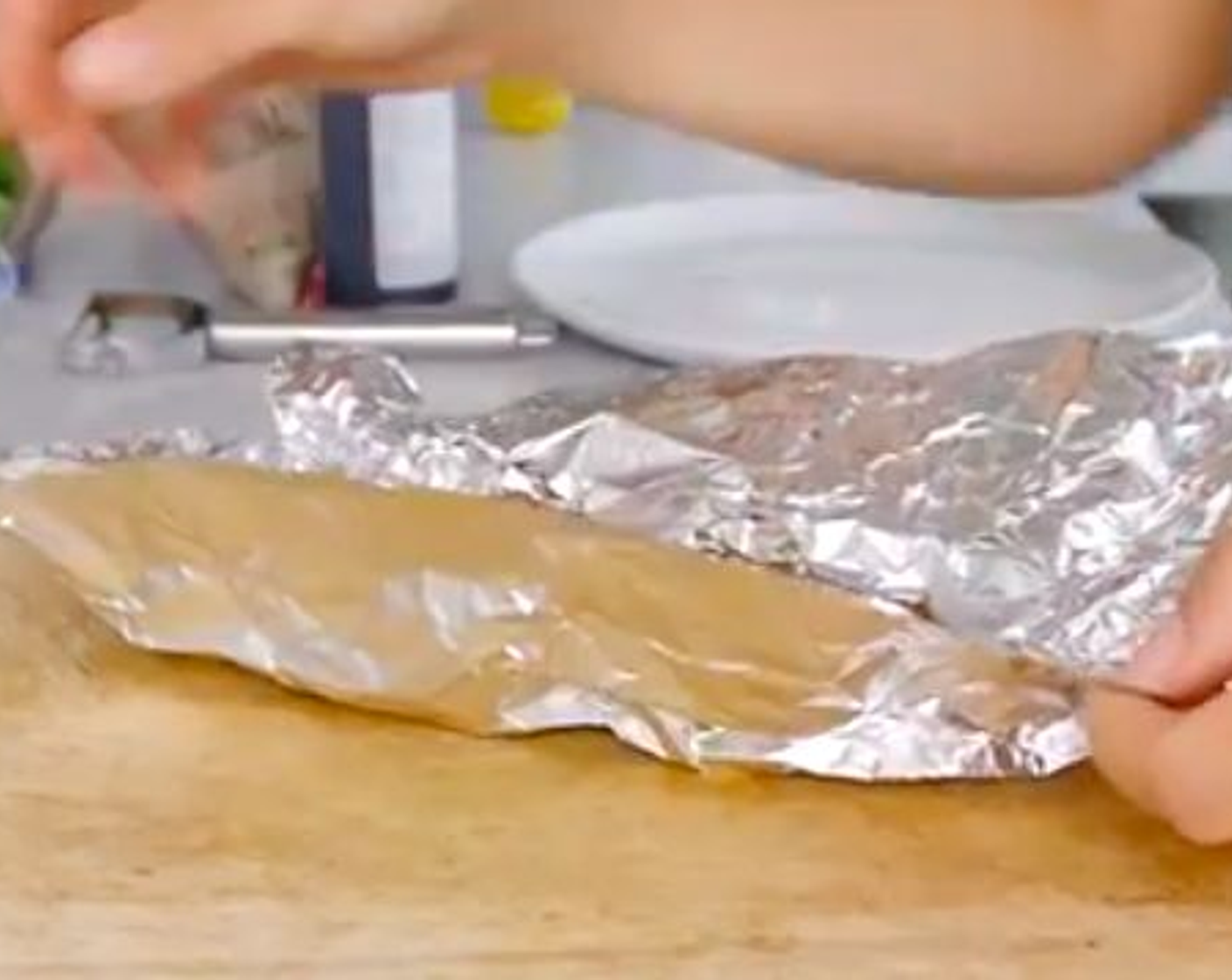 step 4 Once the steak is cooked wrap it on aluminium foil and leave to rest for 10 minutes. This is very important so for a juicy and super flavoursome steak.