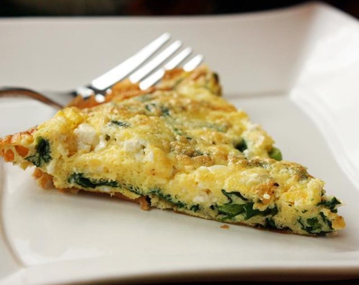 Spinach, Scallion, & Feta Frittata  Recipe | SideChef