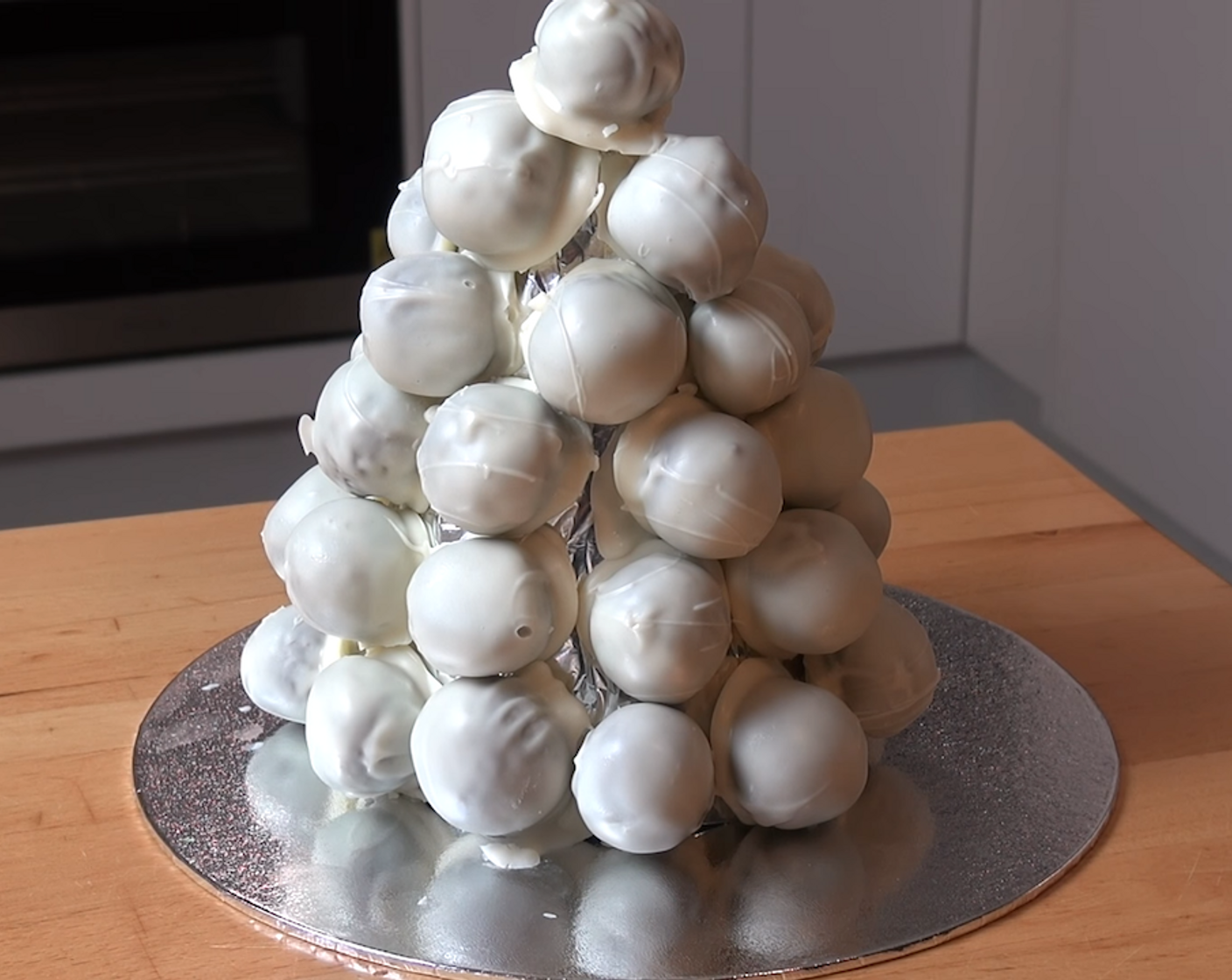 White Chocolate Christmas Truffle Tower