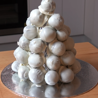 White Chocolate Christmas Truffle Tower Recipe | SideChef