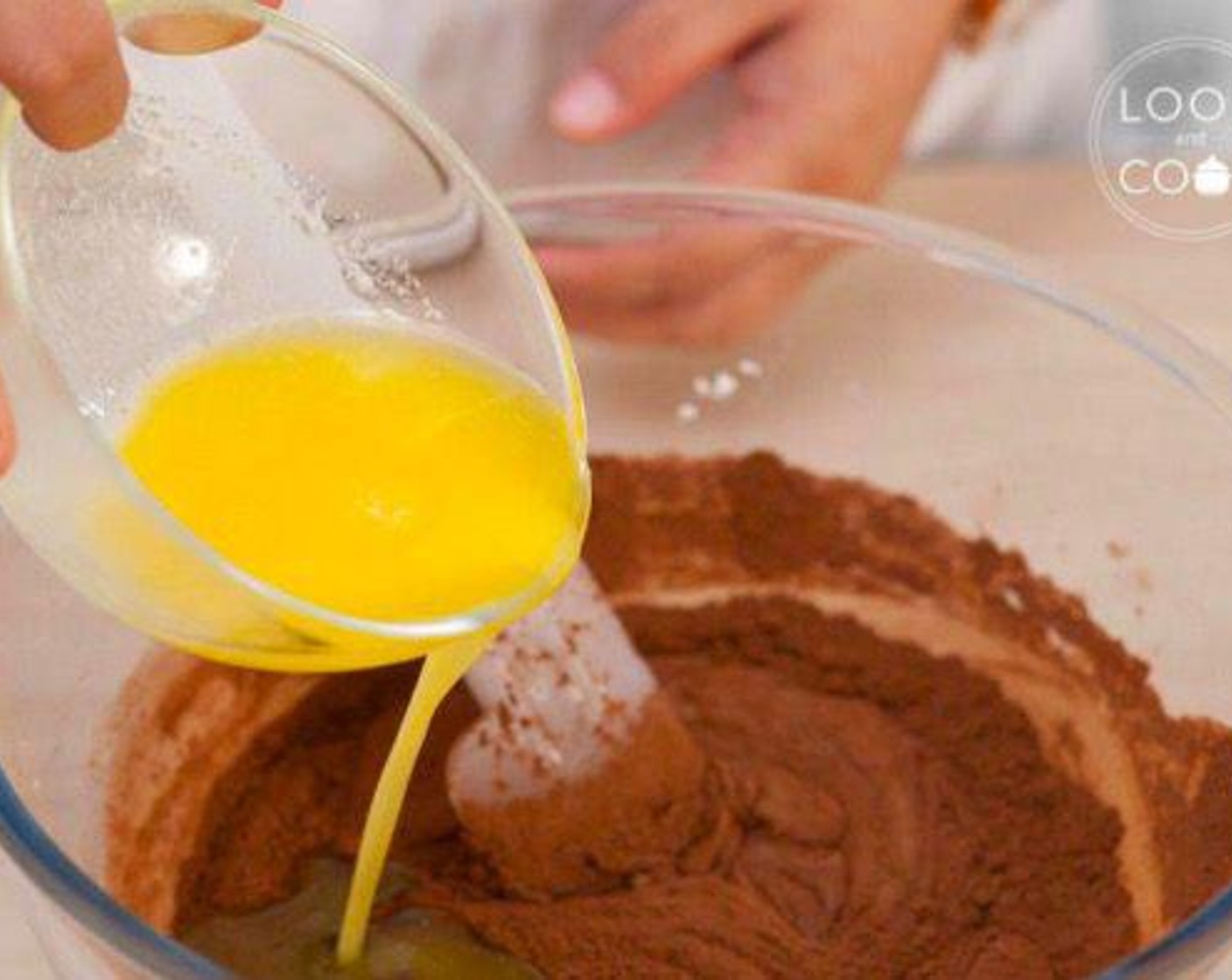 step 6 Add Unsalted Butter (1/2 cup) and Unsweetened Cocoa Powder (1/2 cup) into the mixture.