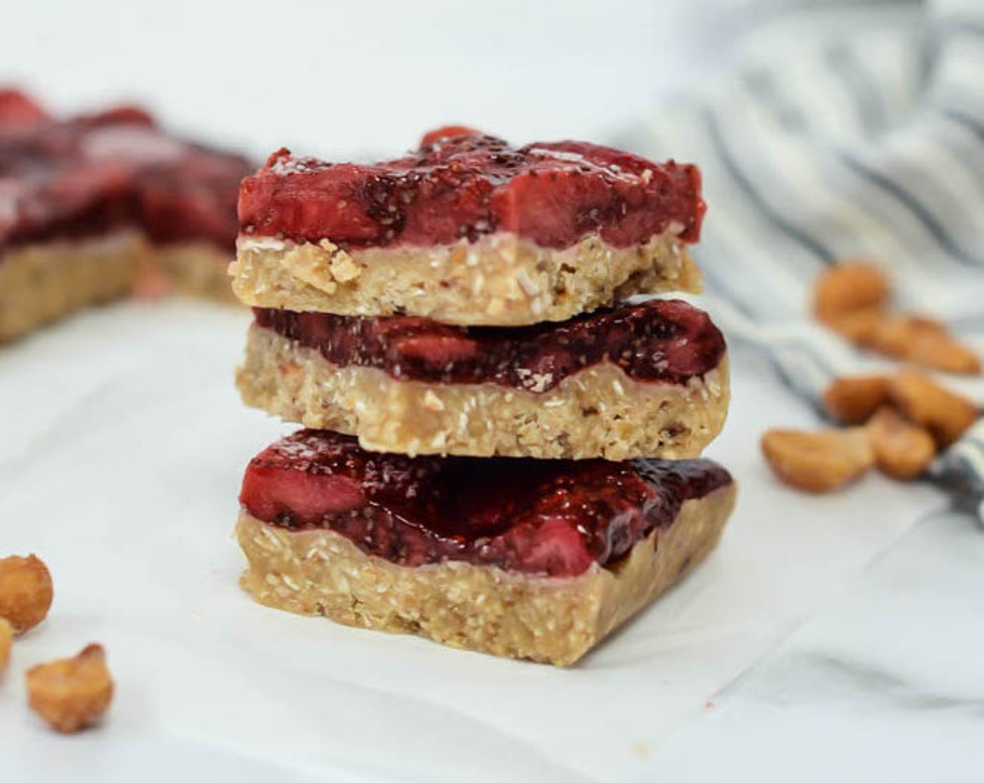 Easy No-Bake Honey Roasted Peanut Butter and Jelly Bars