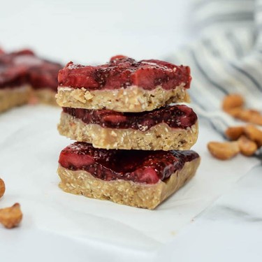 Easy No-Bake Honey Roasted Peanut Butter and Jelly Bars Recipe | SideChef