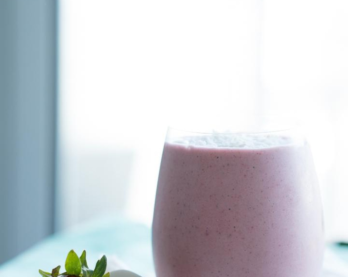 step 1 Place Fresh Strawberry (1 cup), Coconut Butter (2 Tbsp), Hemp Hearts (2 Tbsp), Cashew Milk (1 cup) and Chia Seeds (1 Tbsp) into your blender and give a whirl till smooth and creamy.