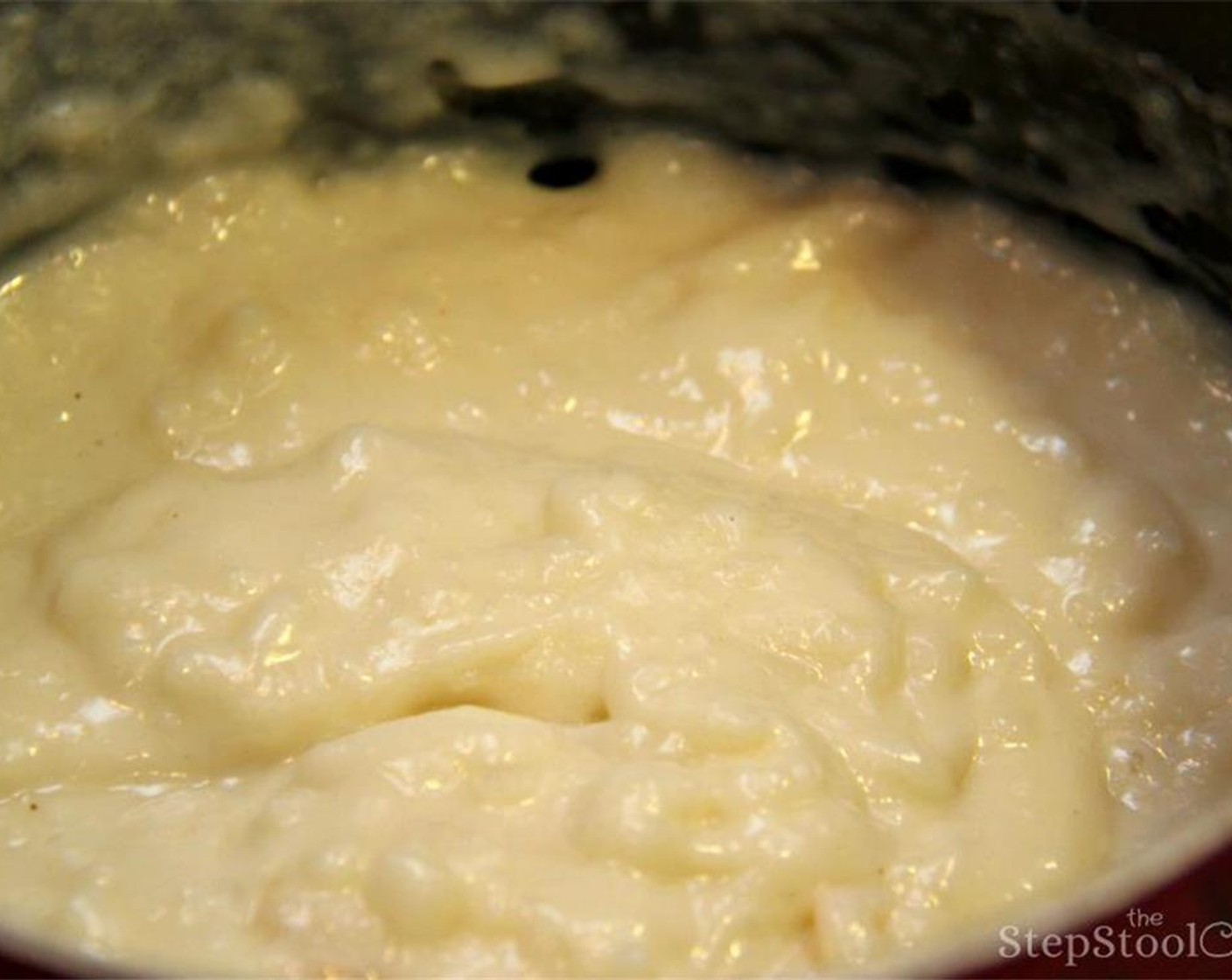 step 7 Next, return the batter to the stove and bring the mixture to a simmer, stirring constantly until it thickens.