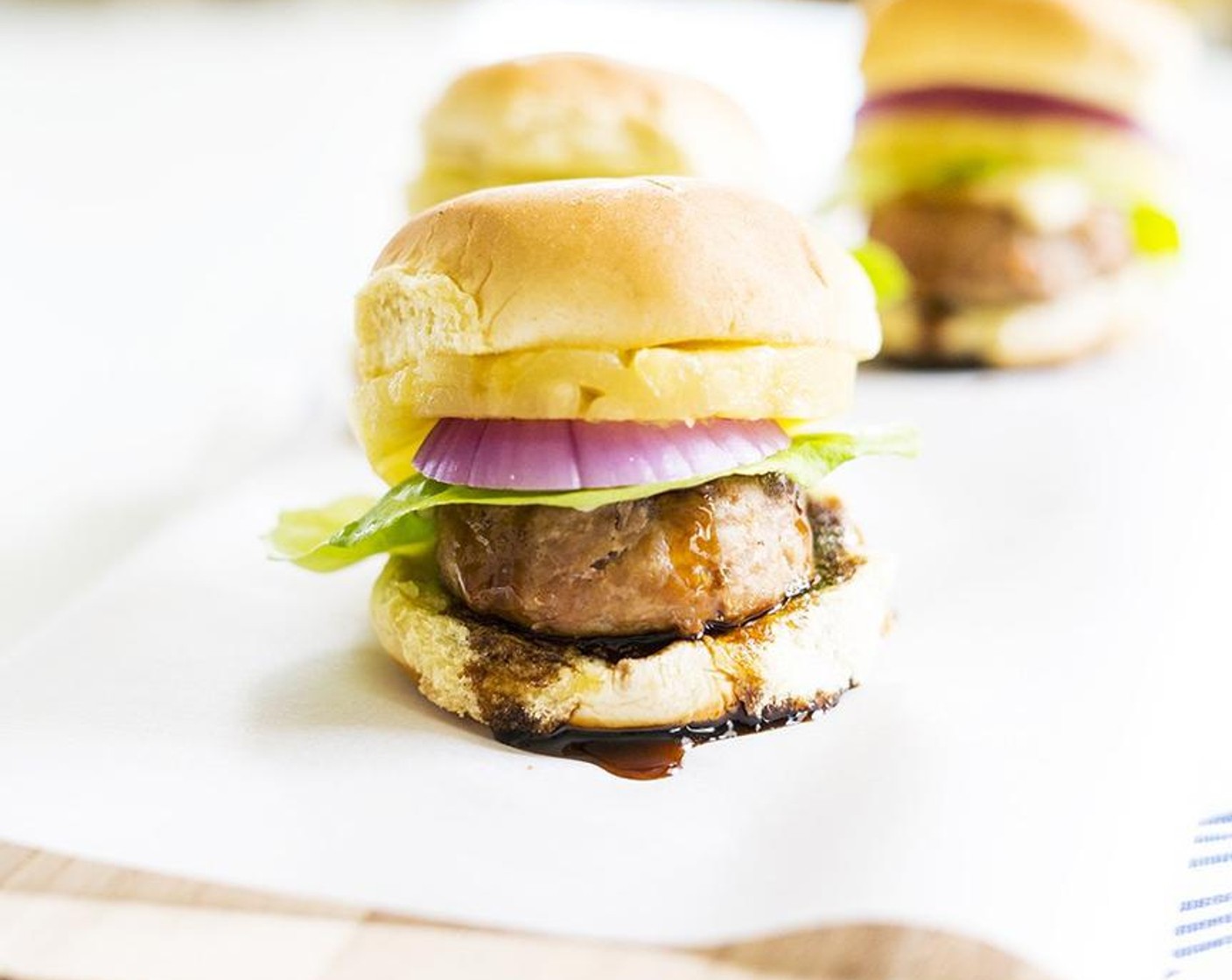 Grilled Pineapple Teriyaki Turkey Sliders