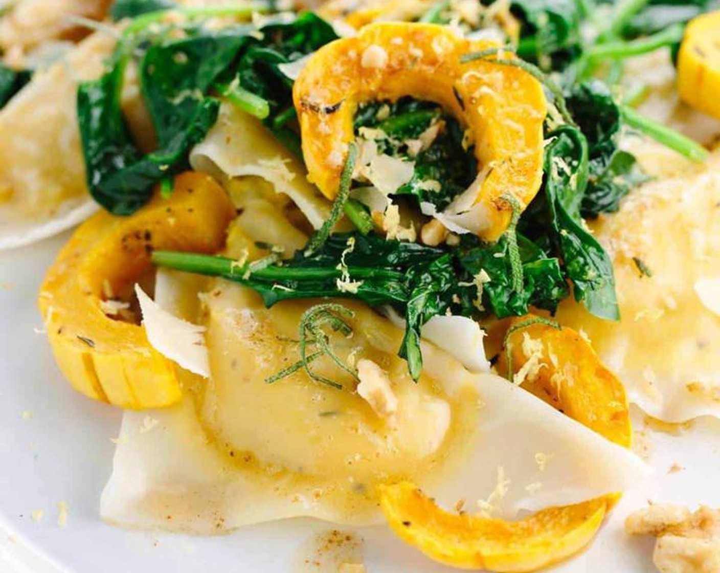 Delicata Squash Ravioli with Butter Sage Sauce