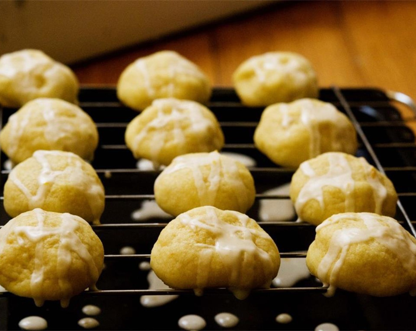 step 9 When cookies are completely cooled down, drizzle the top with the icing and let it stand on your counter until the icing is set. Enjoy!