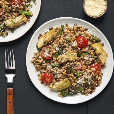 Warm Farro and Lentil Salad Recipe | SideChef