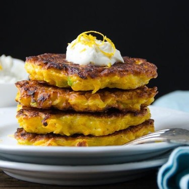 Butternut Fritters with Lemon Chèvre Recipe | SideChef