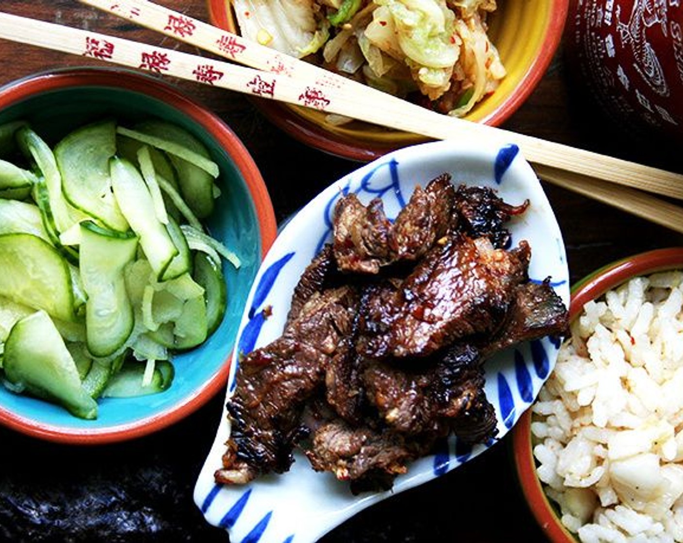 step 8 Cook steaks for about 1 minute or less per side. Transfer to a platter. Let stand 5 minutes, then serve with the cucumbers.