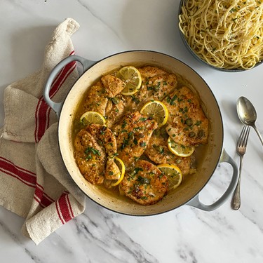Chicken Piccata with Parmesan Spaghetti Recipe | SideChef